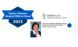 Lori James-Nielsen Recognized on Becker’s “Women Hospital Presidents and CEOs to Know” List