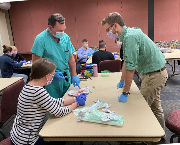 Dr. O’Leary leading a suturing didactics
